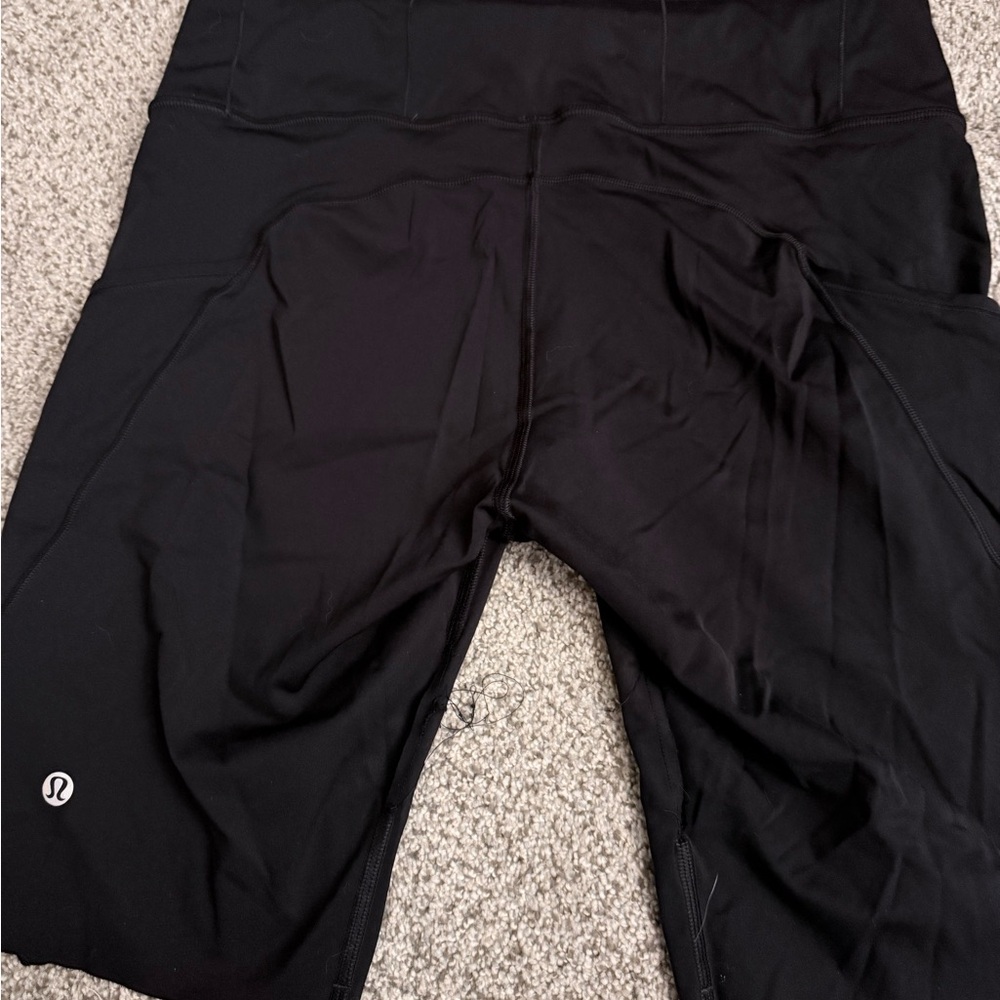 Lululemon bike shorts. Black side pockets
